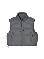 90% Down Puffer Stand-Collar Drawstring Vest