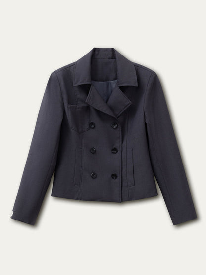 Stylish Academy Double-Breasted Blazer