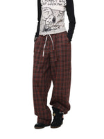Contrast Embroidered Wide-Leg Pants