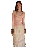 Sequin Trim Knit Top