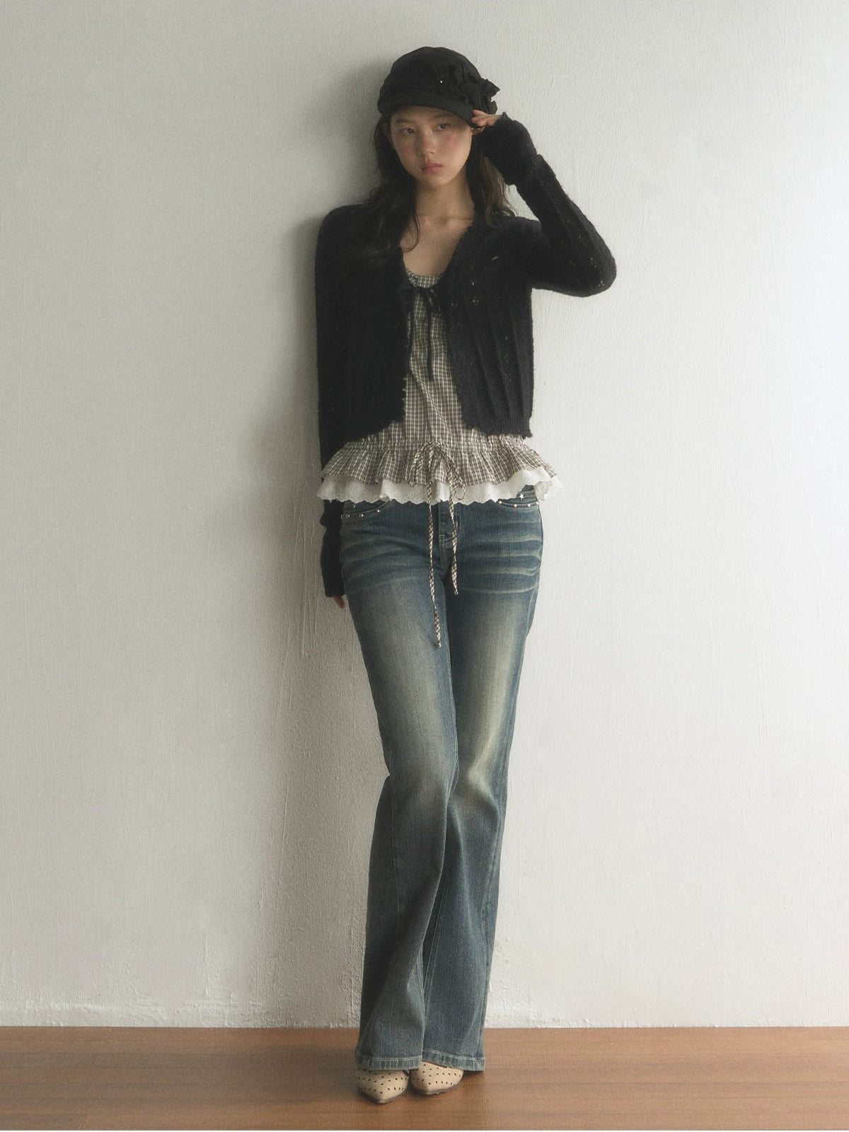 Stud Flare Jeans