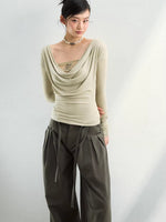 Pleated Straight-Leg Pants