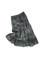 Camouflage Frayed Ruffle Layered Skirt