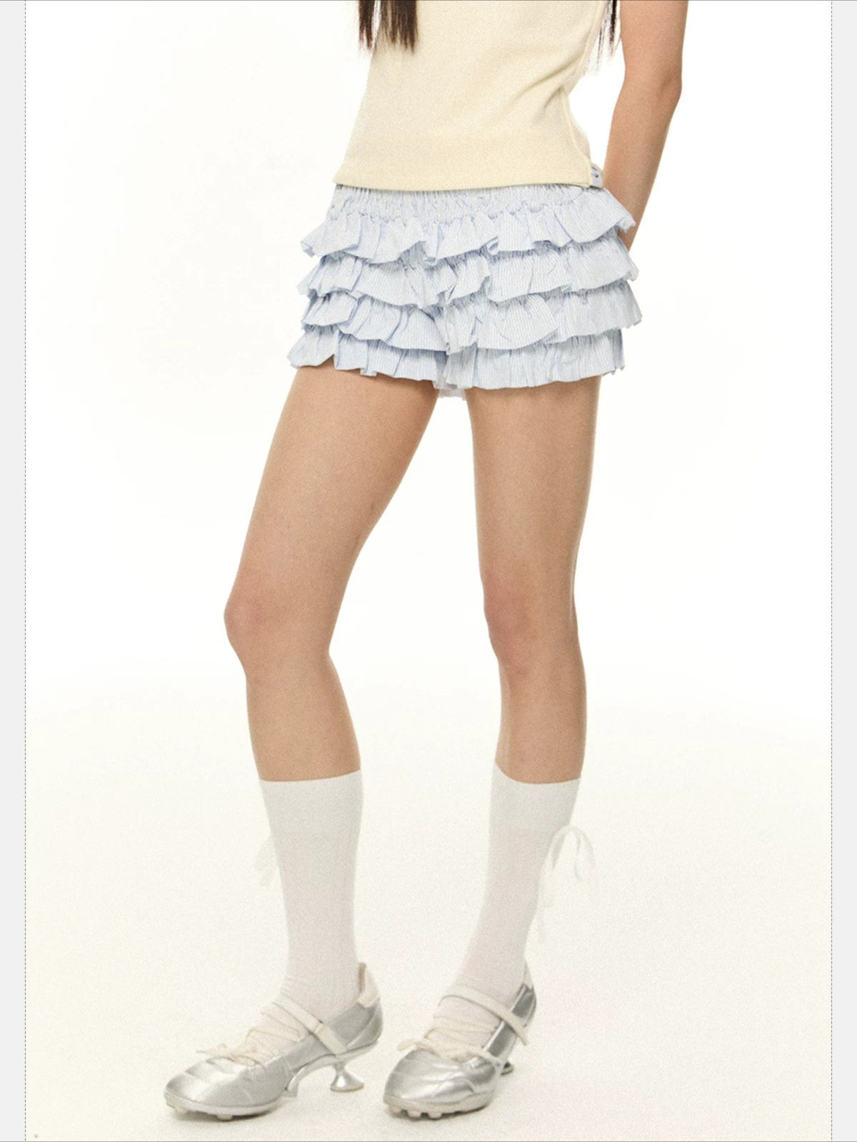 Layered A-Line Skirt Shorts