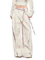 Floral Printed Satin Trousers