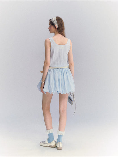 Sleeveless Lace Bubble Dress