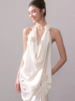 Ouro Shiny Satin Long Dress