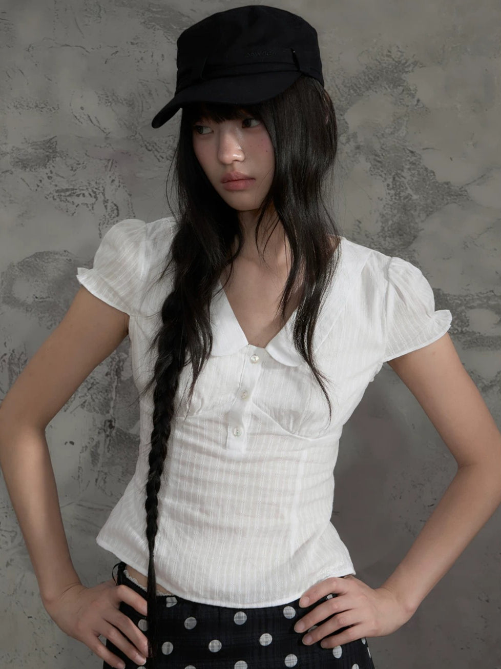 Textured Doll Collar Top