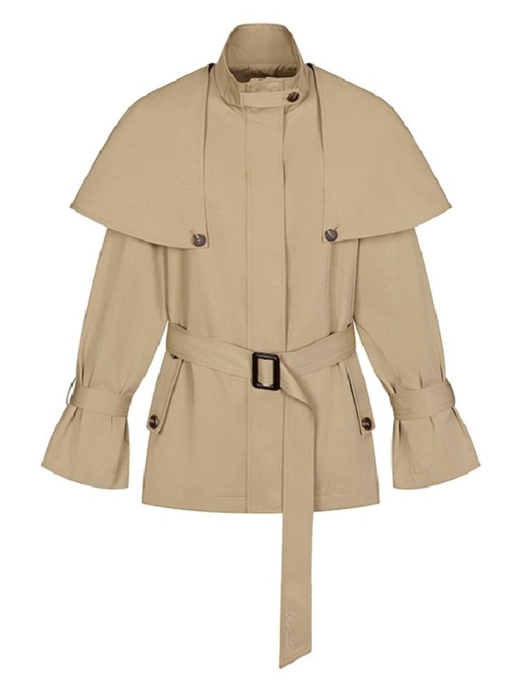 Classic Detachable Cape Trench Coat