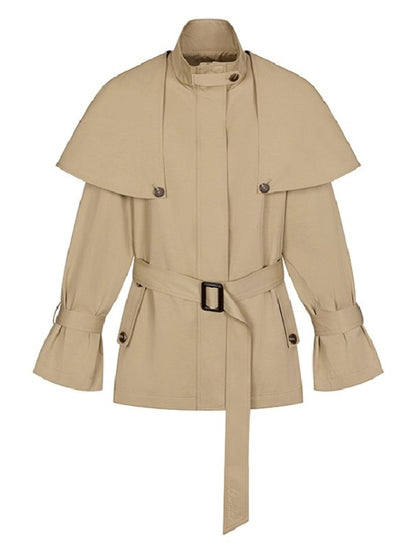 Classic Detachable Cape Trench Coat