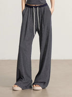 Navy & Gray Striped Tank Pants Set