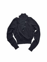 Acetate Cashmere Layered Cardigan