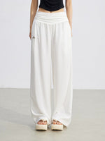 Ice Silk Drape Wide-Leg Pants