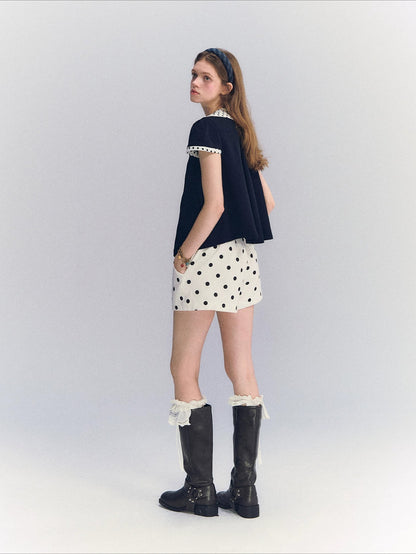 Polka Dot Linen Shorts