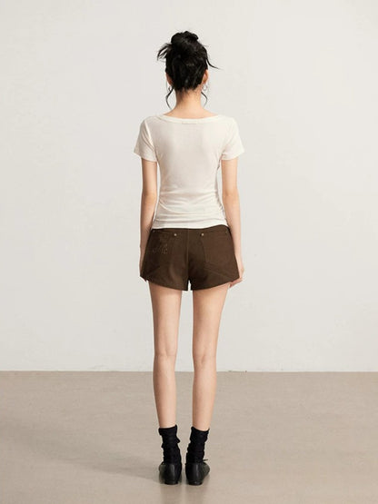 Ruched V-Neck Top