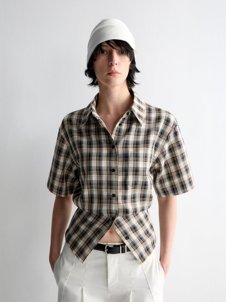 Reversible Twill Overlock Short Sleeve Shirt