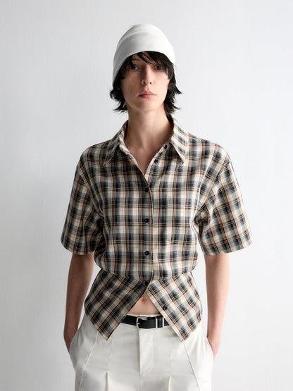 Reversible Twill Overlock Short Sleeve Shirt