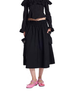 Double Ruffle Waist Cargo Skirt