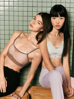 Mesh Cutout Layered Triangle Bra