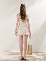 Embroidered Lace-Trim Dress