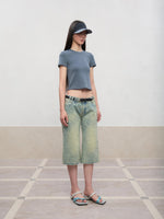 Regular-Shoulder Round Neck Short-Sleeve T-Shirt