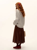 House Jacquard Embroidered Crewneck Sweater