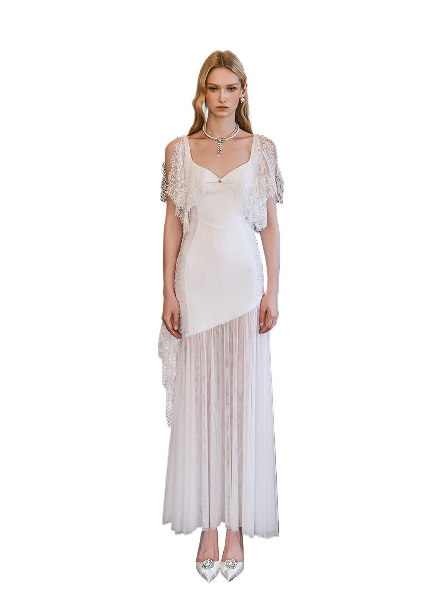 Fille Draped Mermaid Silhouette Dress