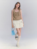 Ruffle Drawstring Tank