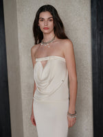 Halter Bowknot Cowl Neck Backless Dress