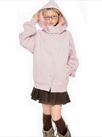 Hooded Wool Blend Jacket