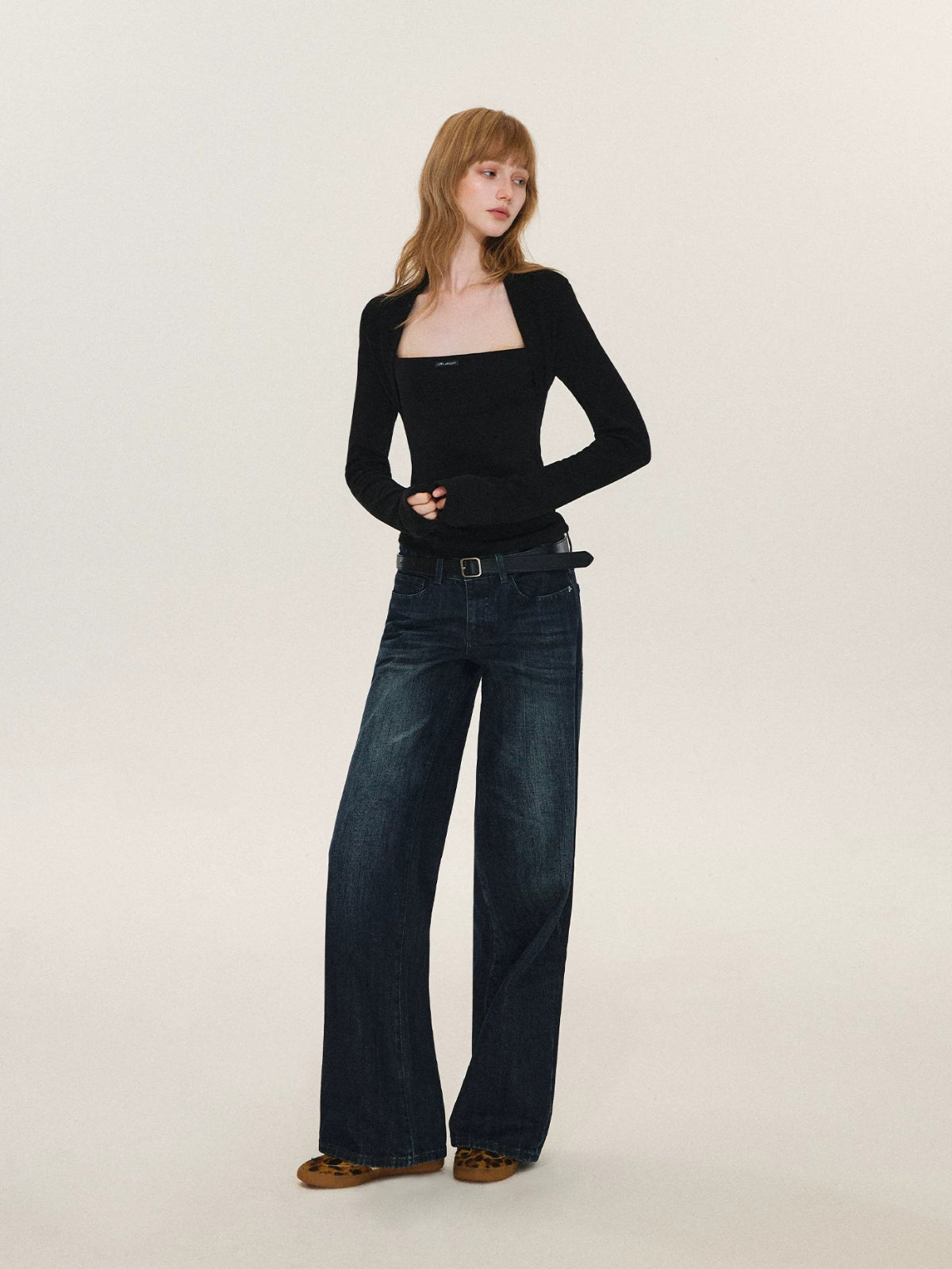 Layered Bolero Long Sleeve Top