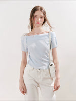 Asymmetric Lace Knit Top