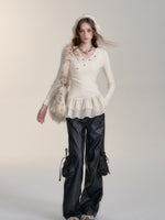 Wool-Blend Hooded Blouse