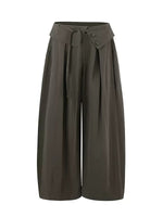 Lyocell Cotton Wide-Leg Casual Pants