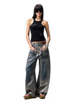 Floral Austrian Rhinestone I-shaped Vest