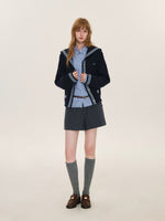 Ruffle Pocket Tailored A-Line Shorts