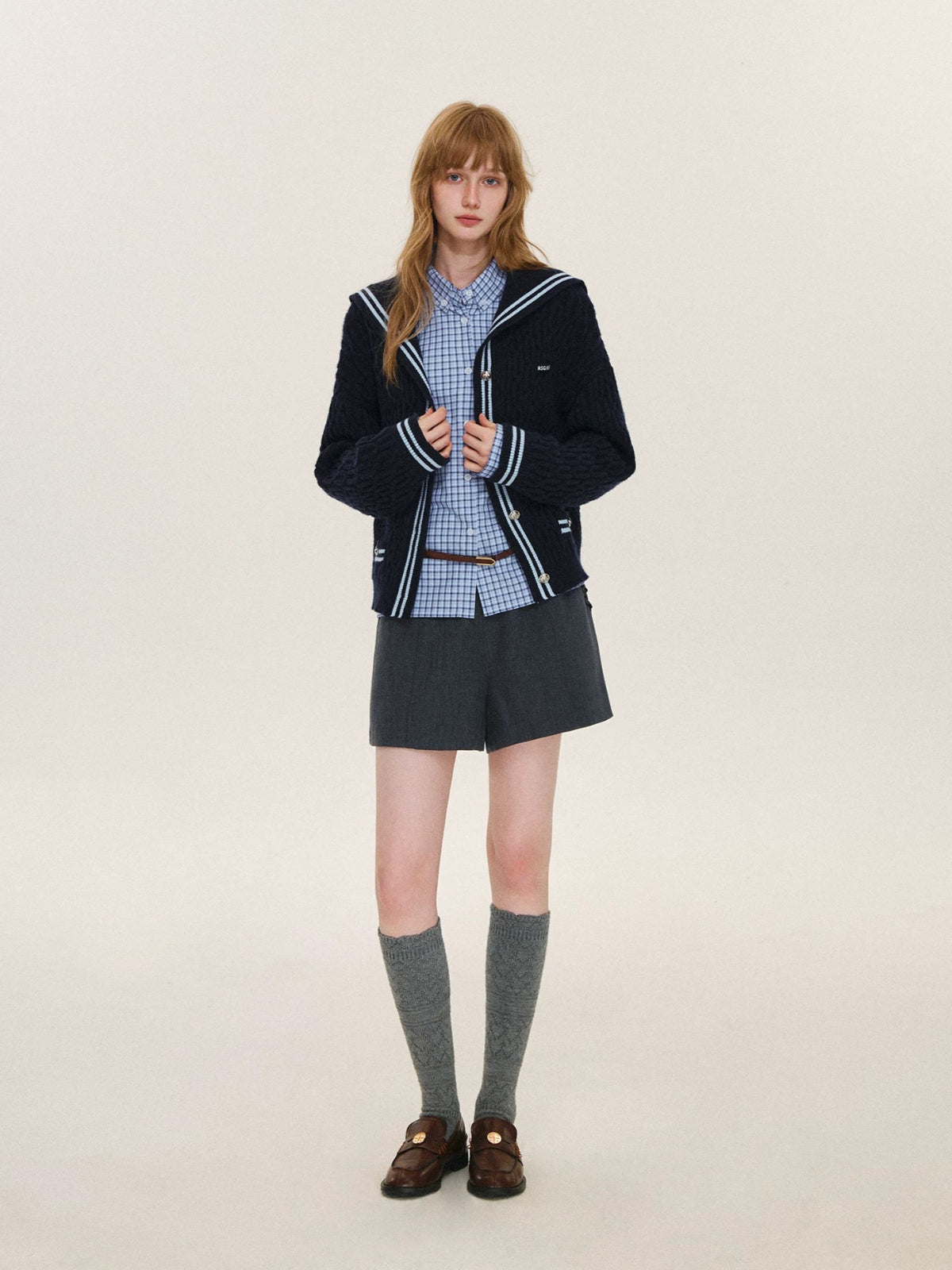 Ruffle Pocket Tailored A-Line Shorts