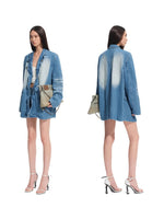 Ice Blue Lynx Denim Jacket