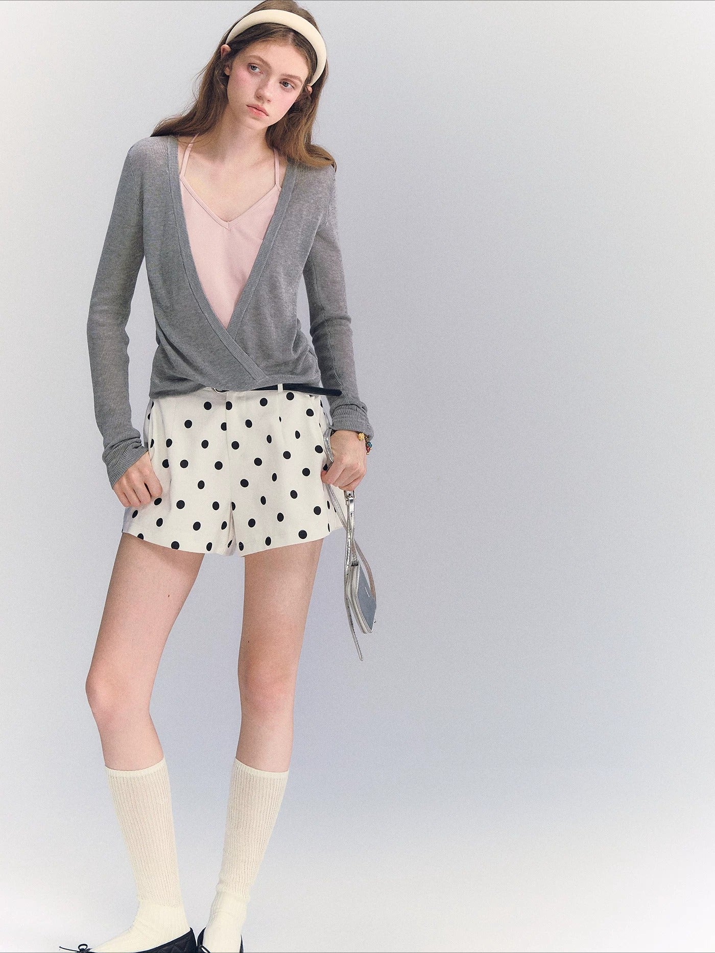 Polka Dot Linen Shorts