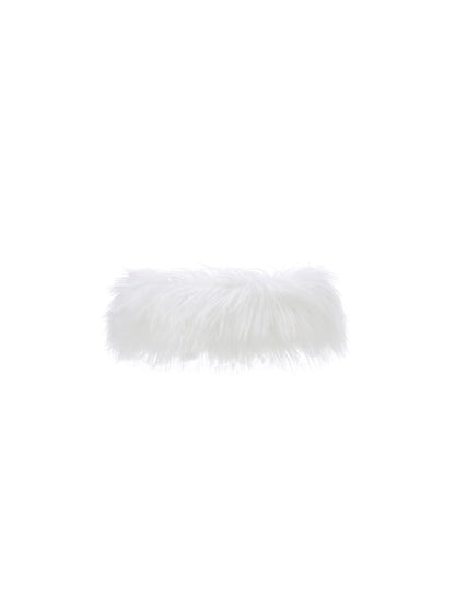 Black &amp; White Fur Waist Belt