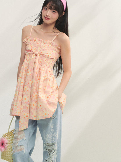 Printed Strappy Three-Way Strapless Camisole