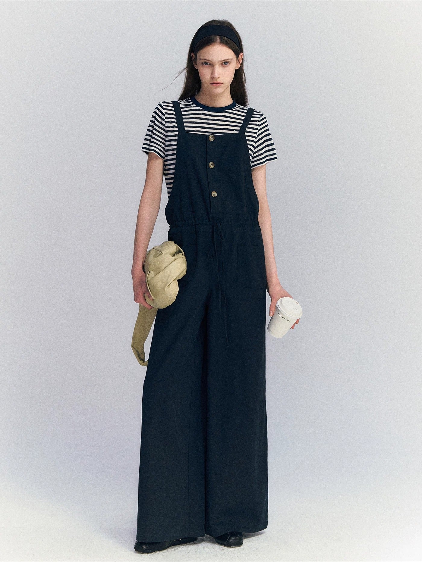 Cotton Drawstring Jumpsuit
