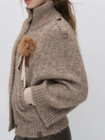 Vintage Mandarin-Collar Cardigan