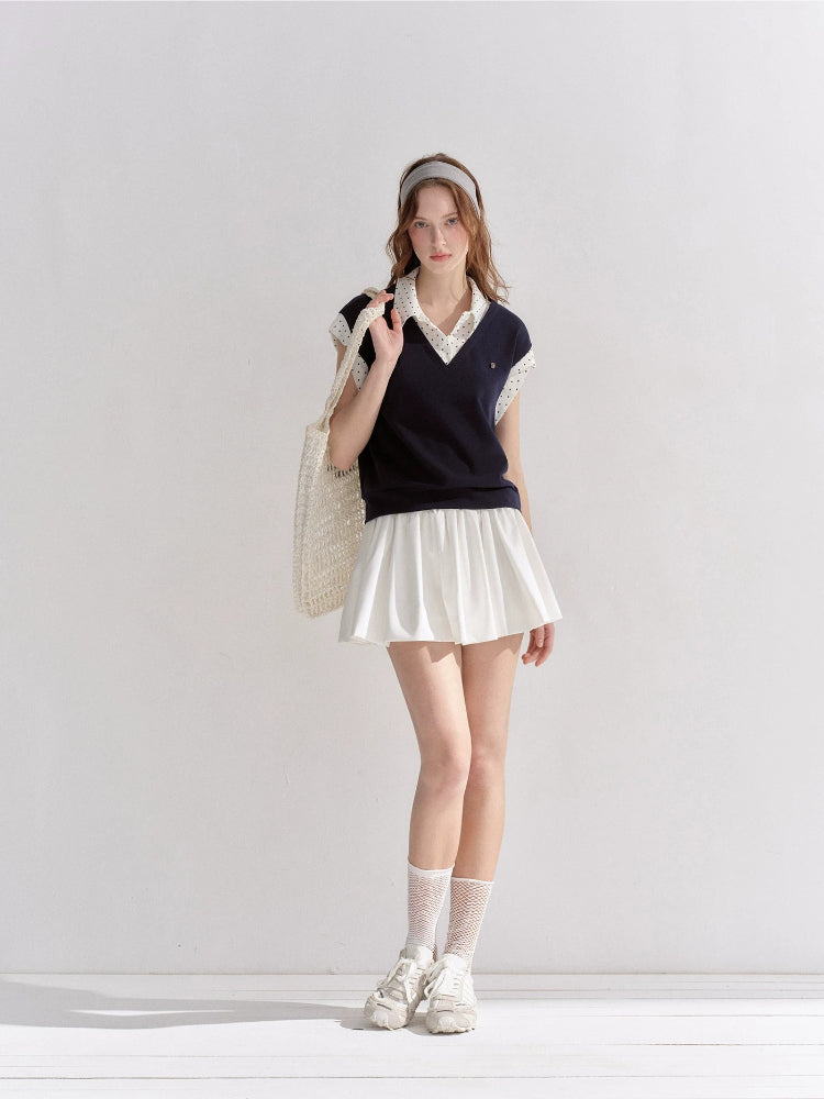 Bubble Hem Mini Skirt