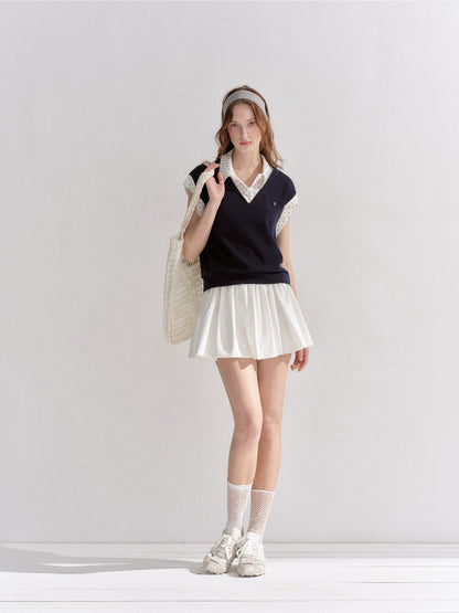 Bubble Hem Mini Skirt