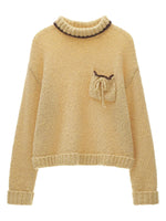 Relaxed Wool Blend Pocket Sweater