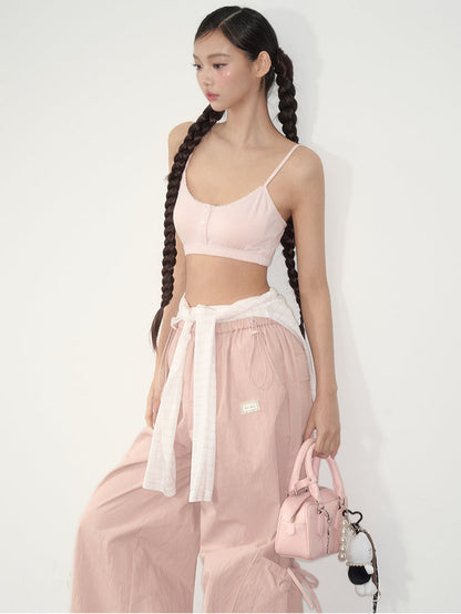 Blue &amp; Pink Striped Cover-Up &amp; Cami Set