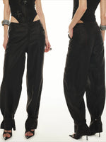Contrast Stitch Cuff Pants
