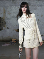 Butterfly Knight Graphic Lace Skort