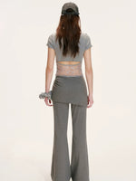 Modal Wrap Flare Pants